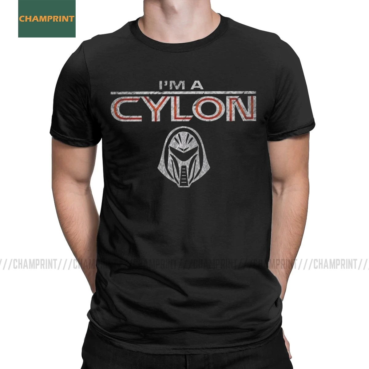 Мужские футболки I Am A Cylon Battlestar галактика хлопковая футболка с коротким рукавом