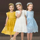 Зимние кружевные платья для девочек, одежда для детей 3, 6, 8 лет, детский цветочный тюлевый сарафан, платья для дня рождения, детская одежда для маленьких девочек