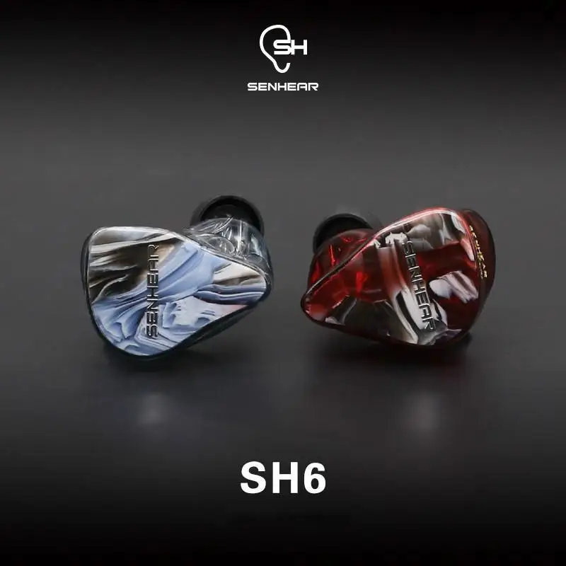 Senears SH6 6 сбалансированные арматурные 6BA персонализированные 3D Hifi музыкальный