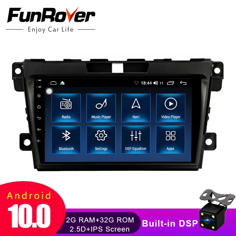 FUNROVER 2G + 32G Android 10 0 автомобильный Радио мультимедийный плеер навигация для Mazda CX7 CX 7