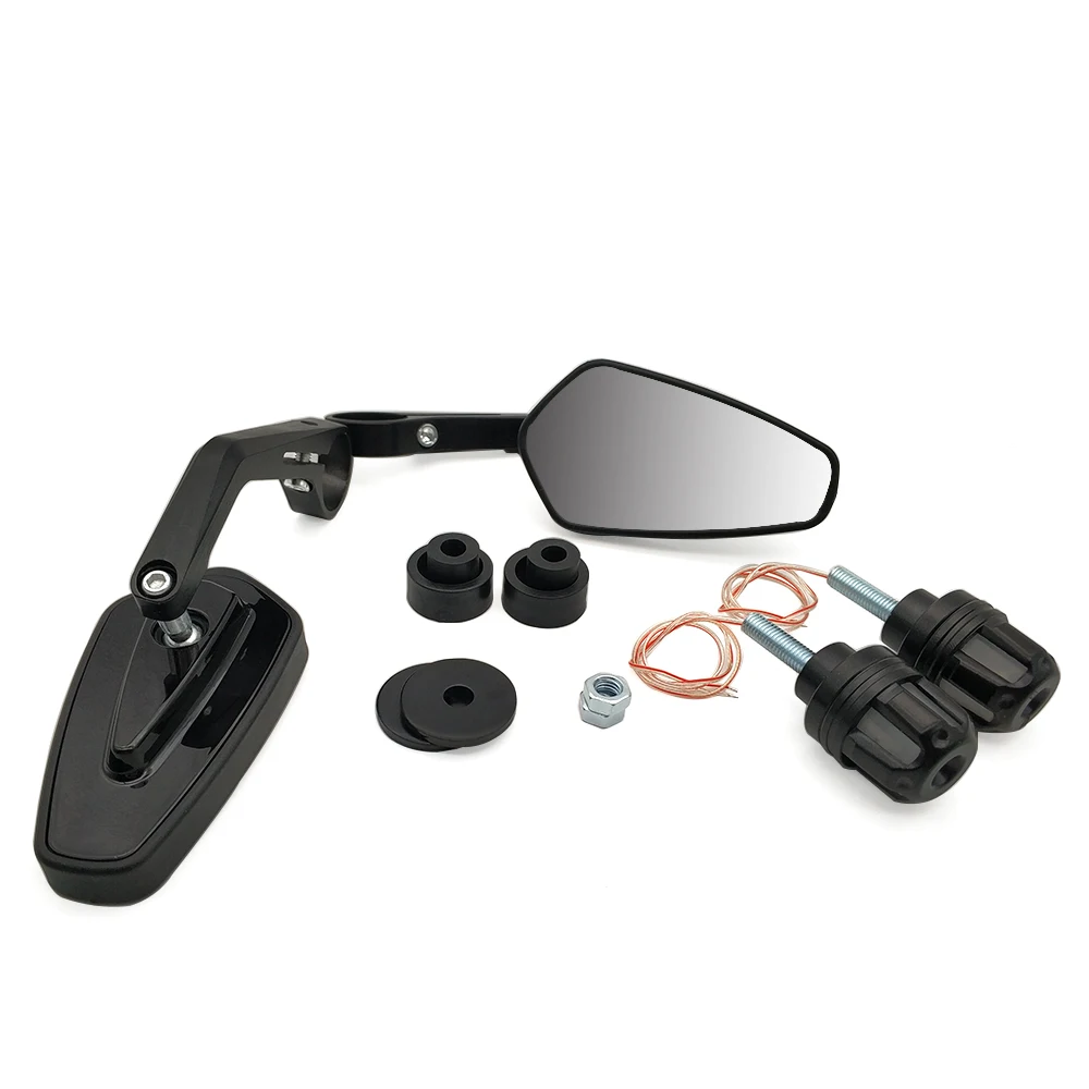 Мотоциклетное зеркало заднего вида со светодиодной подсветильник кой 22 мм для