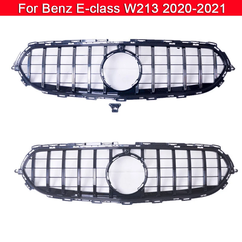 

Car styling Middle grille For Mercedes-Benz E-class W213 2020-2021 GT Style Auto front bumper grill Center vertical bar Grille