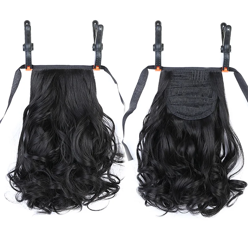 Короткий кудрявый хвостик LUPU термостойкий синтетический накладной хвост для