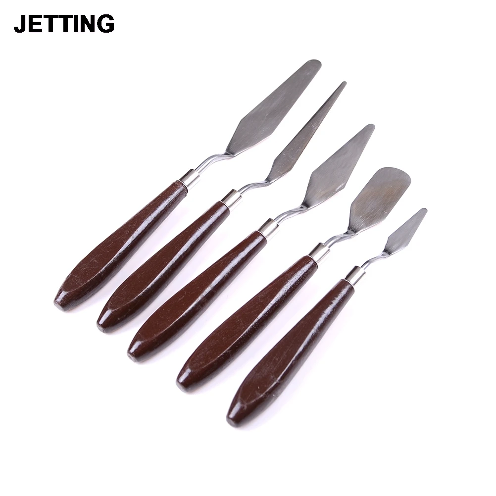 Скребок для палитры из нержавеющей стали набор 5 шт. Ножи шпатели нож живописи