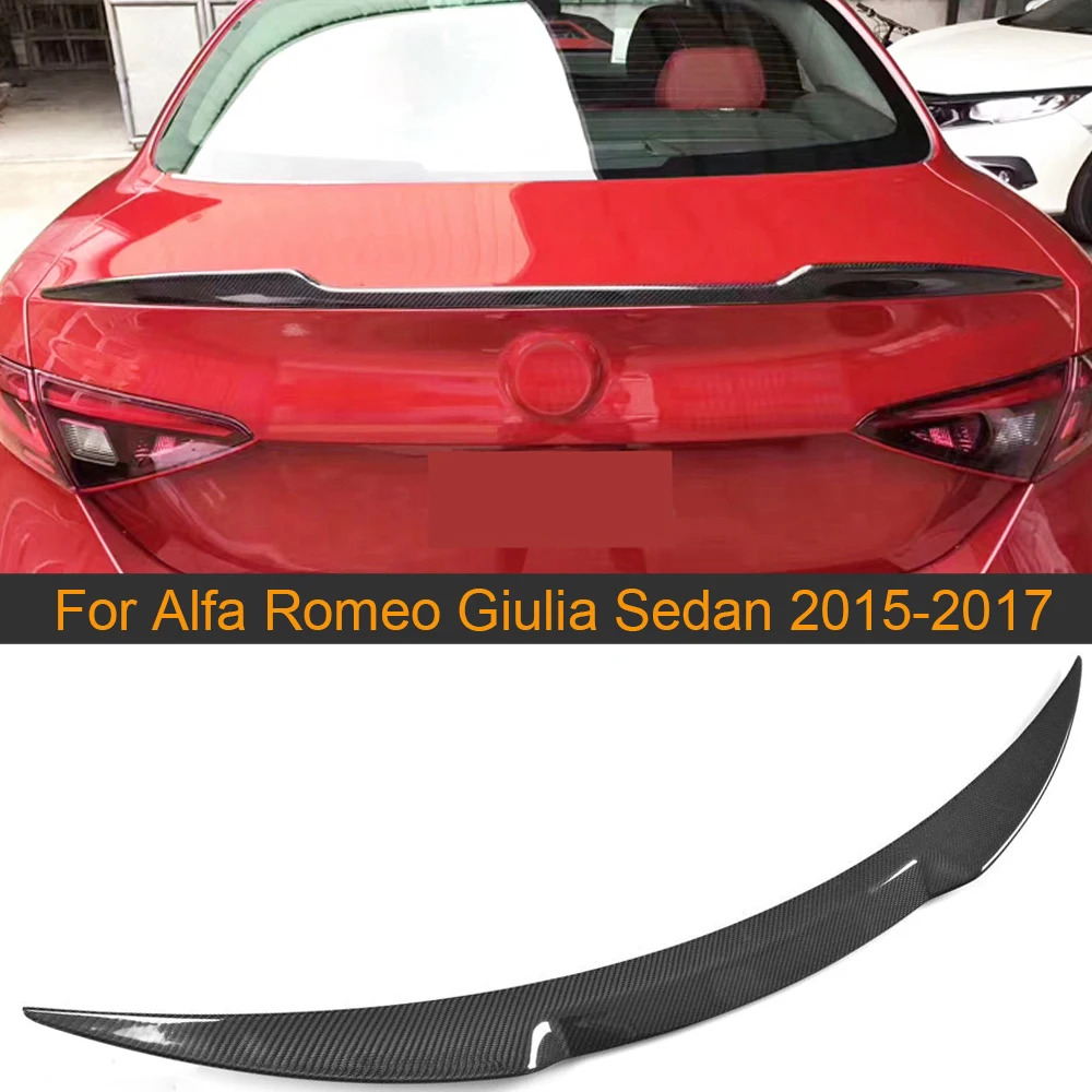 Задний спойлер для багажника крыло Alfa Romeo Giulia Sedan 4 Door 2015-2017 задний из углеродного