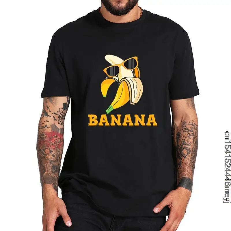 

Banana Republic T Shirt For Men Banana Splits Bowls Funny Graphic Tee Novelty Breathable Summer 100% Cotton Top EU Size