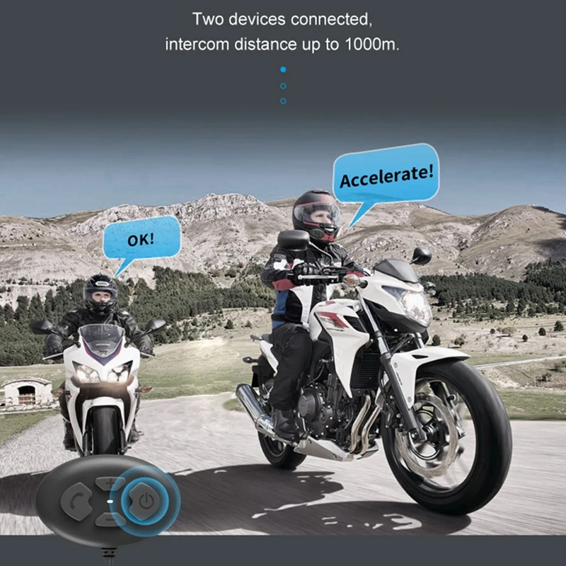 1 Sets Duplex Intercom Wireless Bluetooth Helmet Headset Motorcycle | Электроника