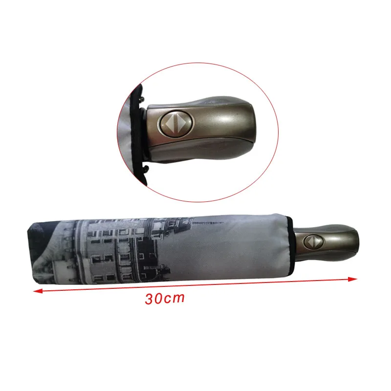 

Automatic Luxury Umbrella Rain Women Strong Frame Windproof Paraguas Waterproof 3folding 23"9K Creative Design BigPopular