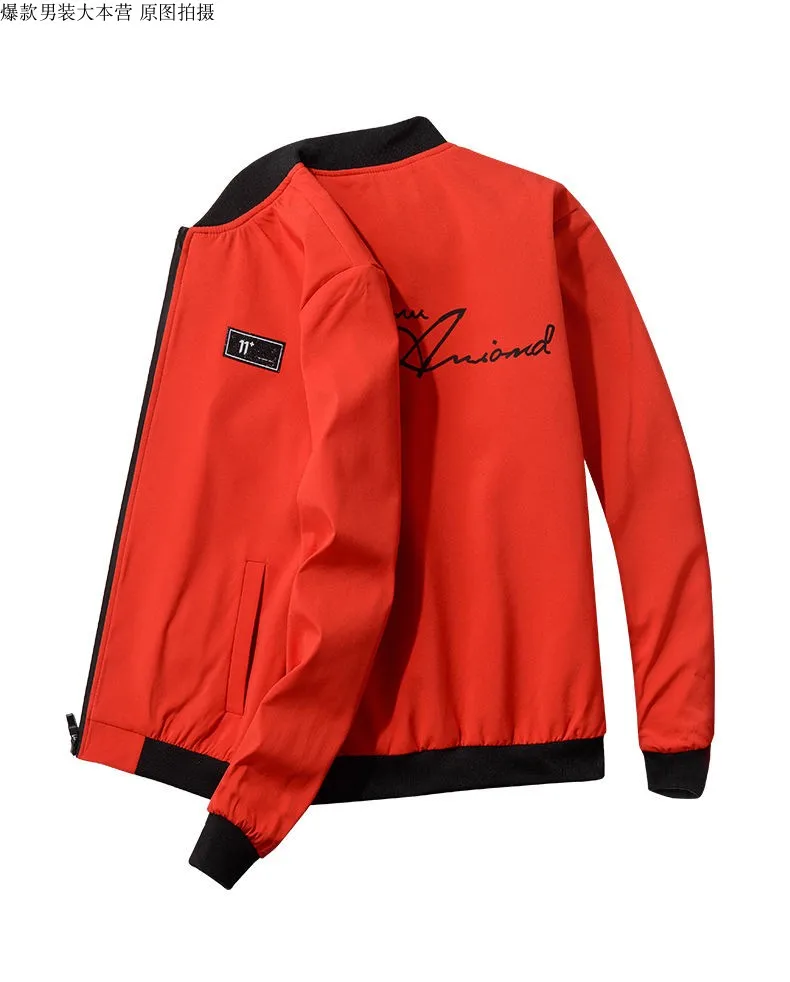 

Locomotive brand logo high-end jacket casual fashion locomotive oversized jacket street sports men's jacket racing suit