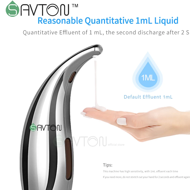 Автоматический диспенсер для мыла SAVTON Бесконтактный индукционный пенопластовый