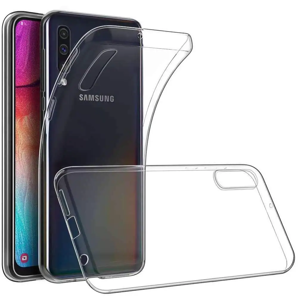 Clear Прозрачный кремний Чехлы для samsung Galaxy A10 A20 A20e A30 A40 A50 A60 A70 A80 M10 M20 M30 M40 Мягкий ТПУ защитный чехол-накладка на заднюю панель - Цвет: Clear