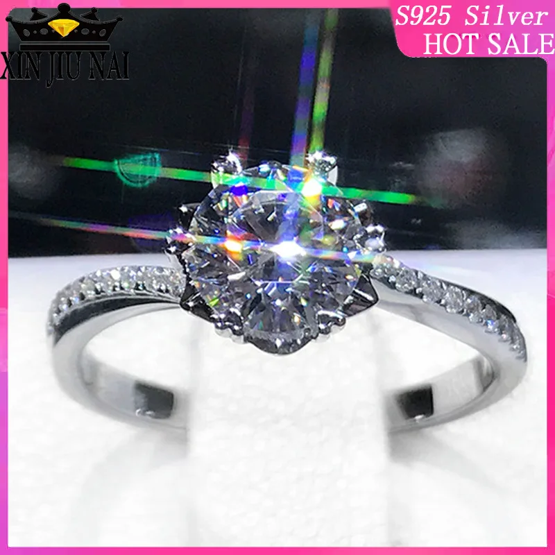 

925 sterling silver fashion wedding Band ring for women Zircon Silver Female Engagement Finger aterling silver jewerlry blue
