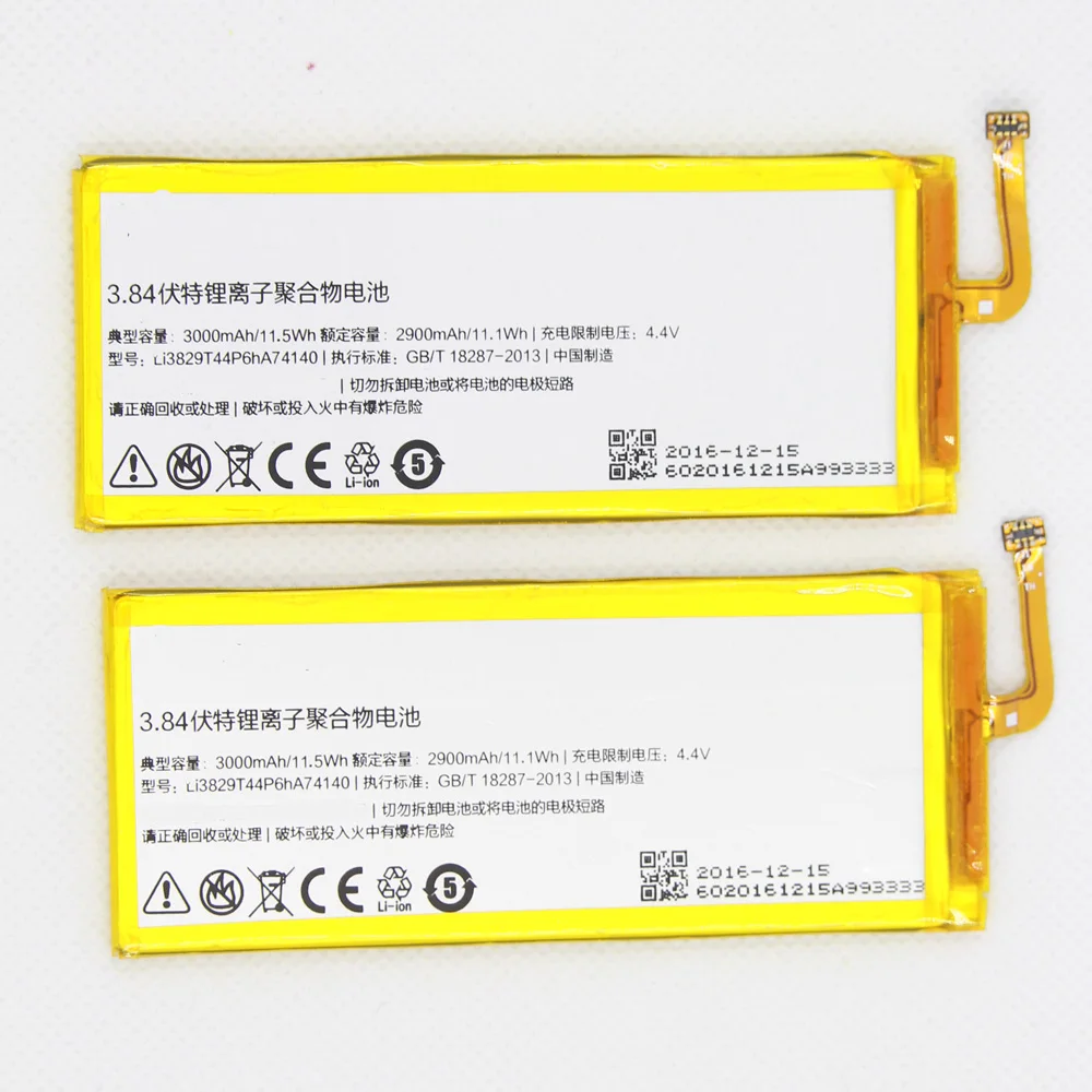 ISUNOO 10pcs/lot 3000mAh Li3829T44P6hA74140 Battery For ZTE Nubia Z7 Z9 NX508J/NX510J/NX511J Z9 Max Plus Z9 mini Battery