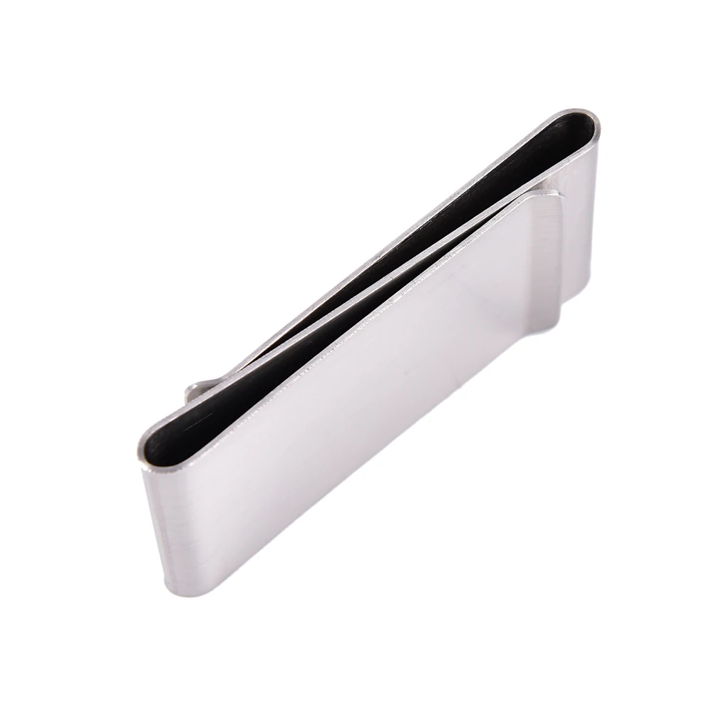 1 шт. Тонкий двухсторонний зажим из нержавеющей стали для мужчин и женщин денег