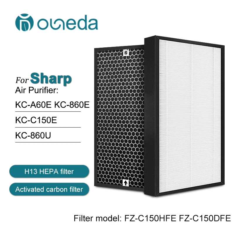 H13 Замена HEPA и фильтра с активированным углем FZ C150HFE FZ C150DFE для очиститель воздуха KC A60E KC 860E KC C150E для фильтрации PM2.5, без запаха