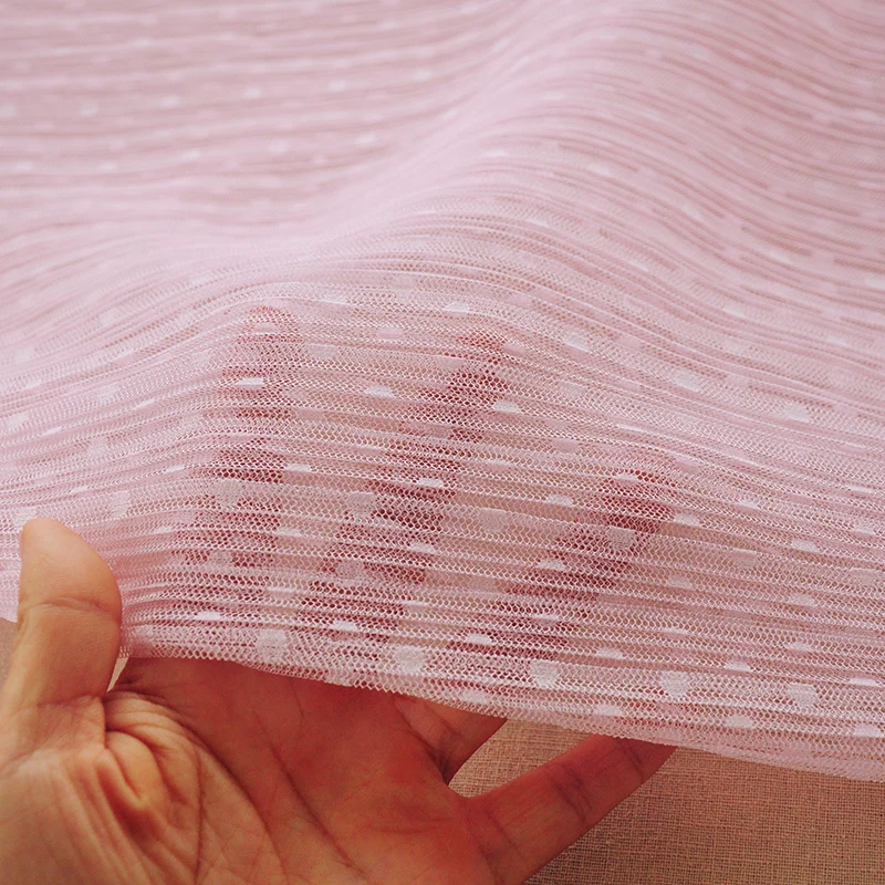 

Прямой 1 м/лот 150 см в крупный горошек тонкое Плиссированное Платье Материал кружевная ткань для детей в западном стиле элегантность X588