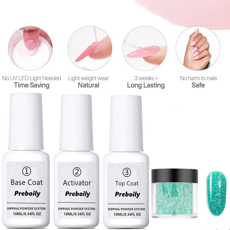 4pcs Set7 4 шт./лот Dip порошок для ногтей набор блеск Diping порошок для ногтей здоровый цвет ногтей порошок натуральный сухой ногтей салон 10 г/кор - Цвет: 4pcs Set7