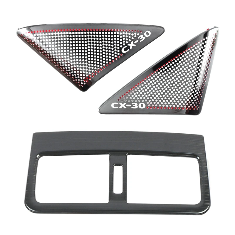 Car Front Column Speaker Cover for CX-30 2020 2021 &amp Rear Exhaust Vent Trim Stainless Steel | Автомобили и мотоциклы