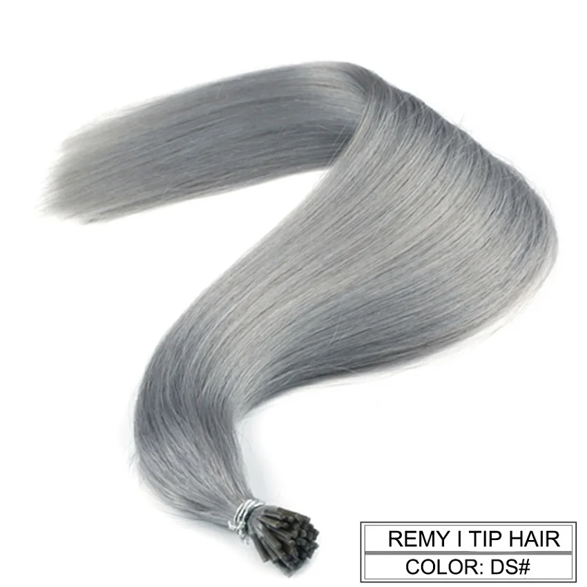 DS Neitsi, двойные нарисованные волосы Remy с I-Tip, человеческие волосы для наращивания, прямые кератиновые человеческие волосы для наращивания, 1,0 г/локон, 20 дюймов, 28 дюймов - Цвет: DS