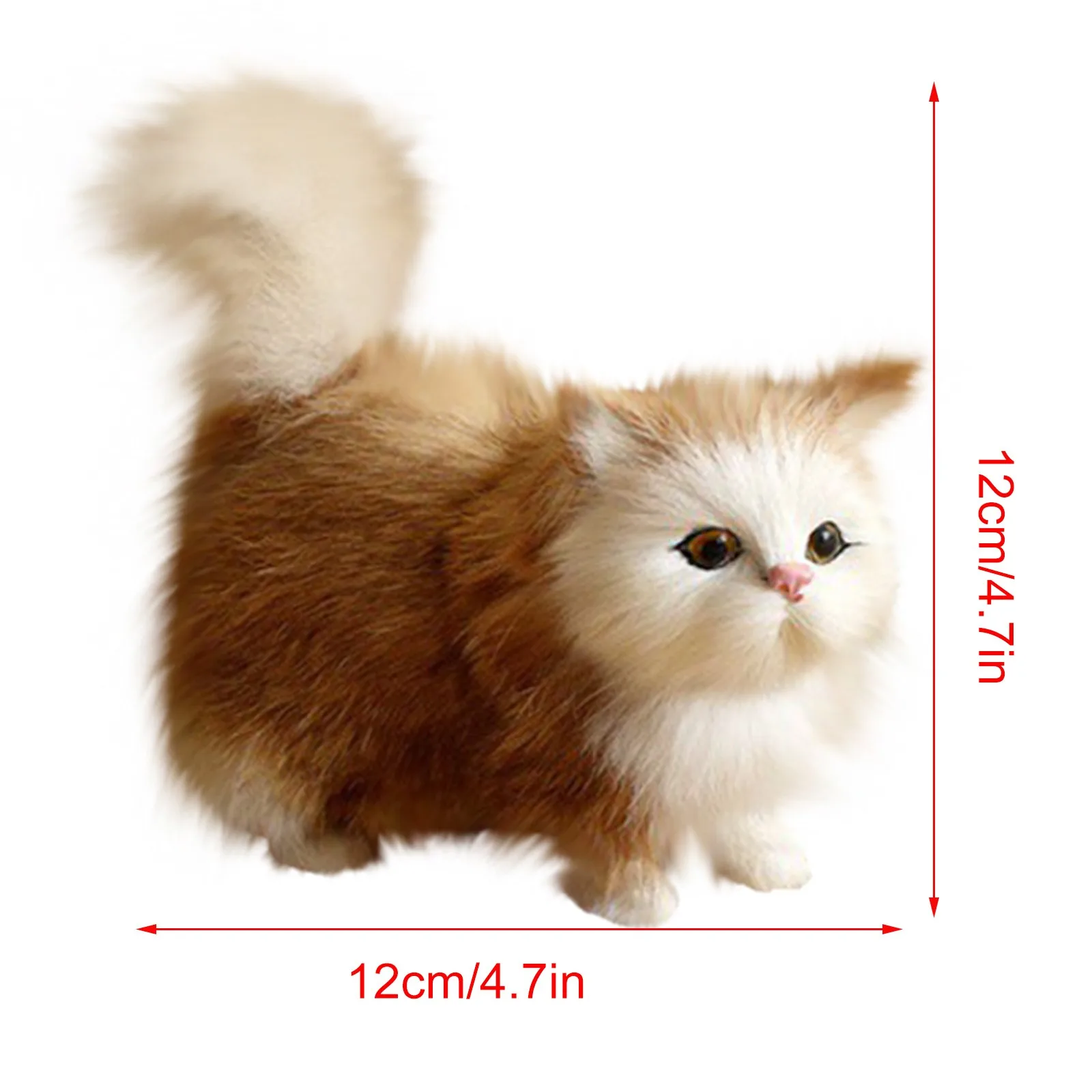 

Real Hair Cat Dolls Simulation Animal Toy Cats Will Meowth Children's Pet Cat Plush Toys Ornaments Birthday Gift Electronic Pet