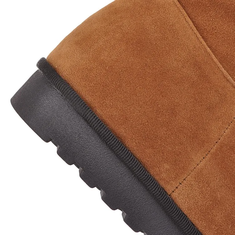 Женская обувь на высоком каблуке Вязаные шерстяные сапоги до колена Лоскутные