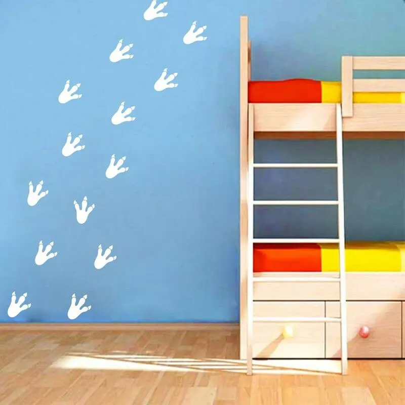 Набор из 24 виниловых настенных наклеек с изображением динозавра и когтей