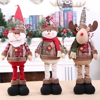christmas dolls santa claus snowman elk toys xmas figurines red xmas tree ornament christmas decorations for home