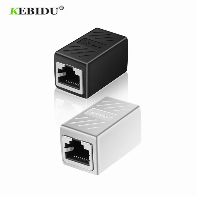 Kebidumei-Cable de red extensor RJ45 hembra a hembra, divisor de red Ethernet...