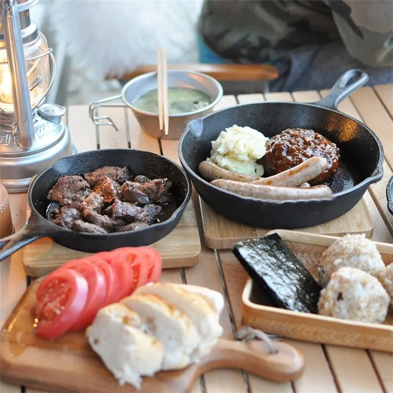 Чугуна с антипригарным покрытием 16/20 см сковорода длинной ручкой для жарки