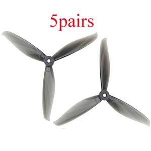 5 пар 7040 Небьющийся 7 дюймов 7x4x3 3-лопастное отверстие пропеллера 5 мм CW CCW PC материал реквизит для RC FPV гоночный Квадрокоптер DIY части