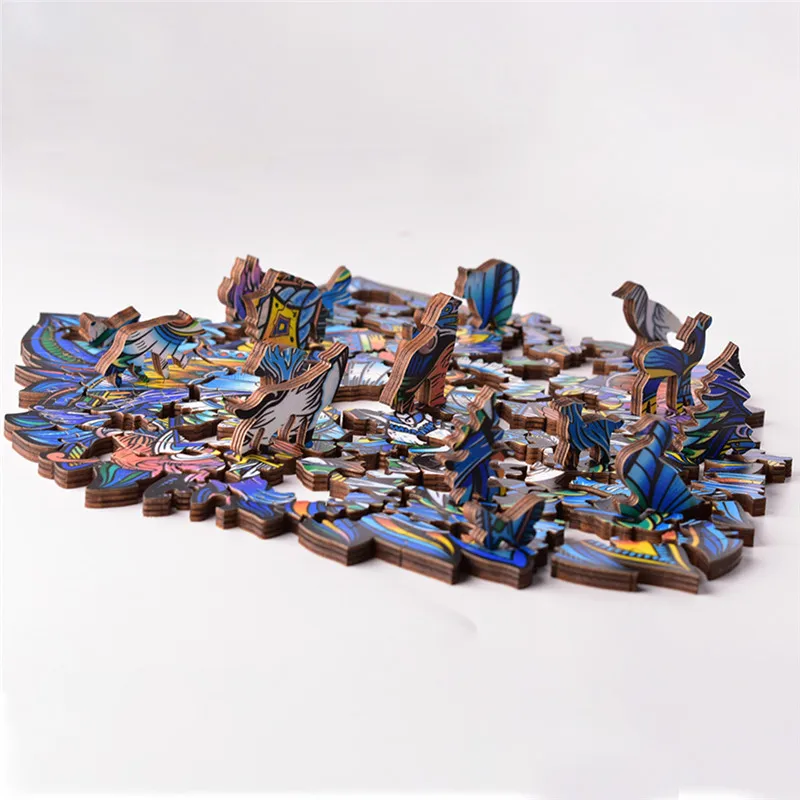

New Wooden Puzzle for Adults Children Wood DIY Crafts Animal Shaped Christmas Gift Wooden Jigsaw Puzzle Hell Difficulty Wood