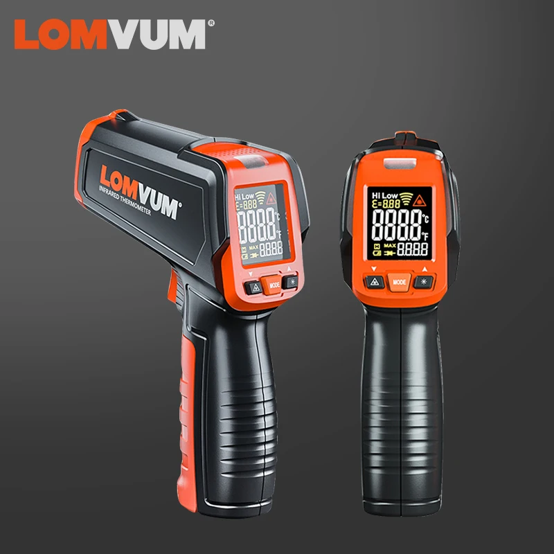 LOMVUM Бесконтактный цифровой ЖК дисплей термометр C/F выбор поверхности ручной