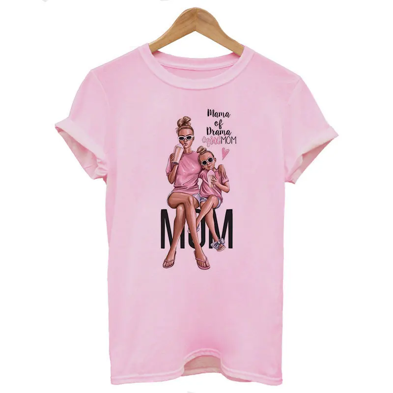2019 New Women T-shirt Casual Harajuku Mom and Baby Print Tops Tee Summer Female T Shirt Short Sleeve for Clothing | Женская одежда