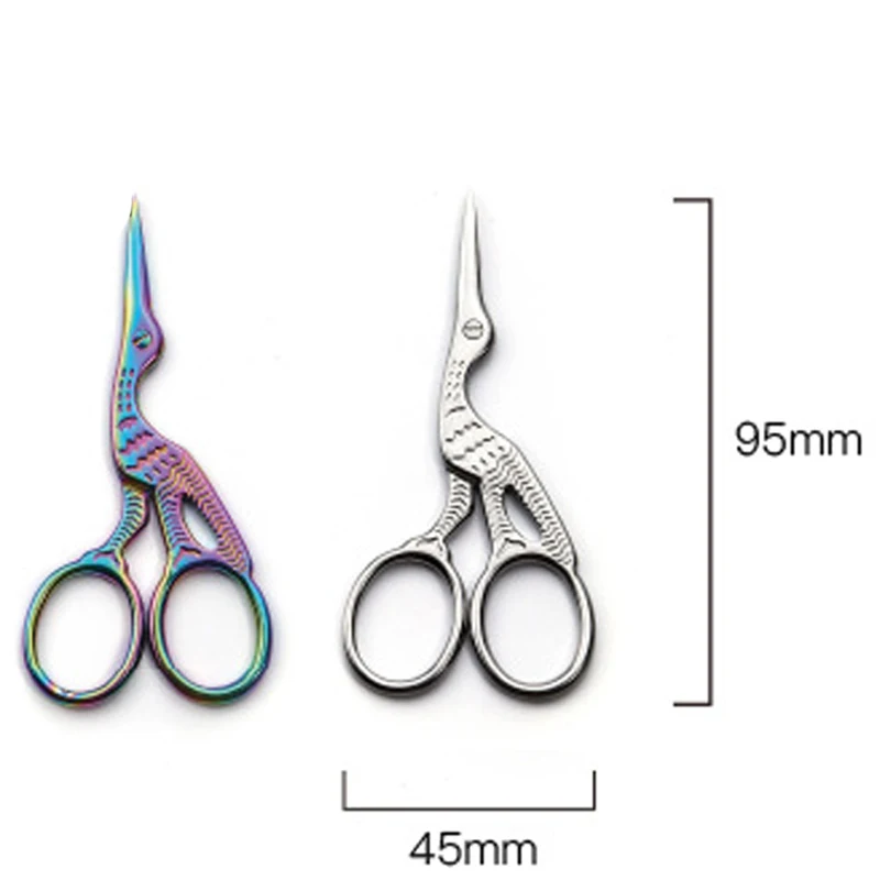 

1PCS Durable Stainless Steel Retro Scissors Makeup Embroidery Nail Scissors Toe Horny Scissors Beauty Makeup Sewing Tools