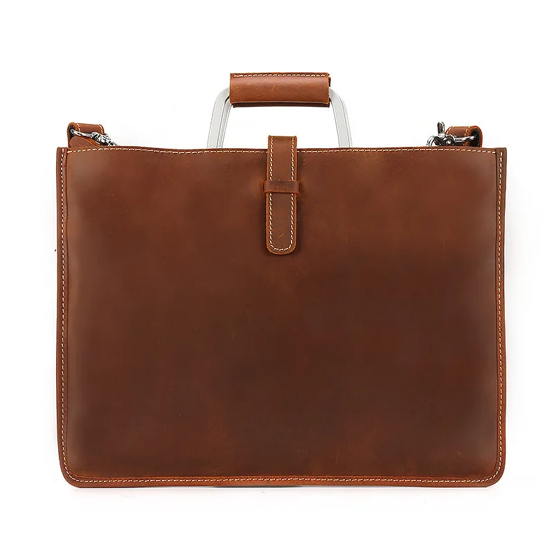 

Men's Handbag Horizontal Men's Bag Briefcase Retro First Layer Handmade Document Bag