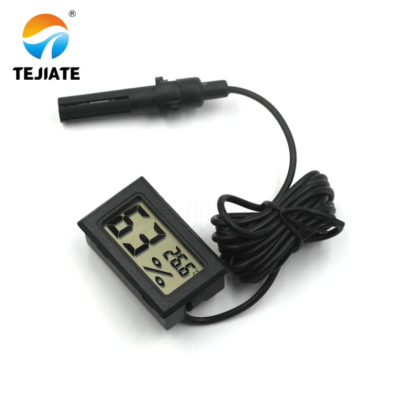 Черный 1 5 м цифровым термометром и гигрометром декоративные часы для влажности