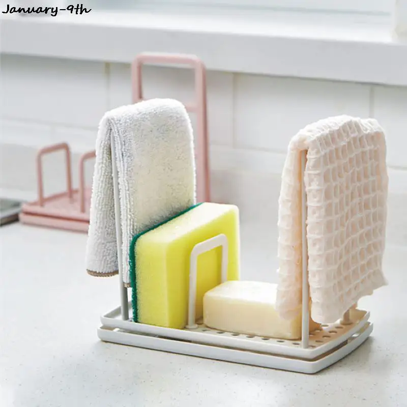 

Многофункциональная настольная стойка для хранения тряпки, вешалка для хранения губчатого мыла, подставка для сушки посудной ткани, аксесс...