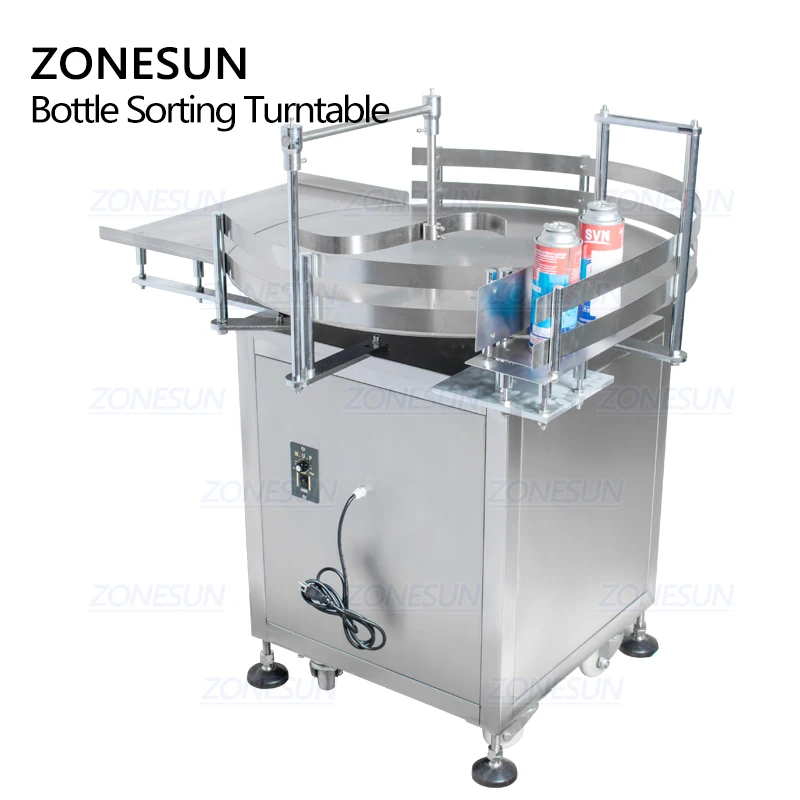 ZONESUN автоматический, для круглых бутылок поворотный Пластик Стекло сортировочная машина для бутылок Стекло бутылки сортируя вращающаяся подставка для мисок для животных