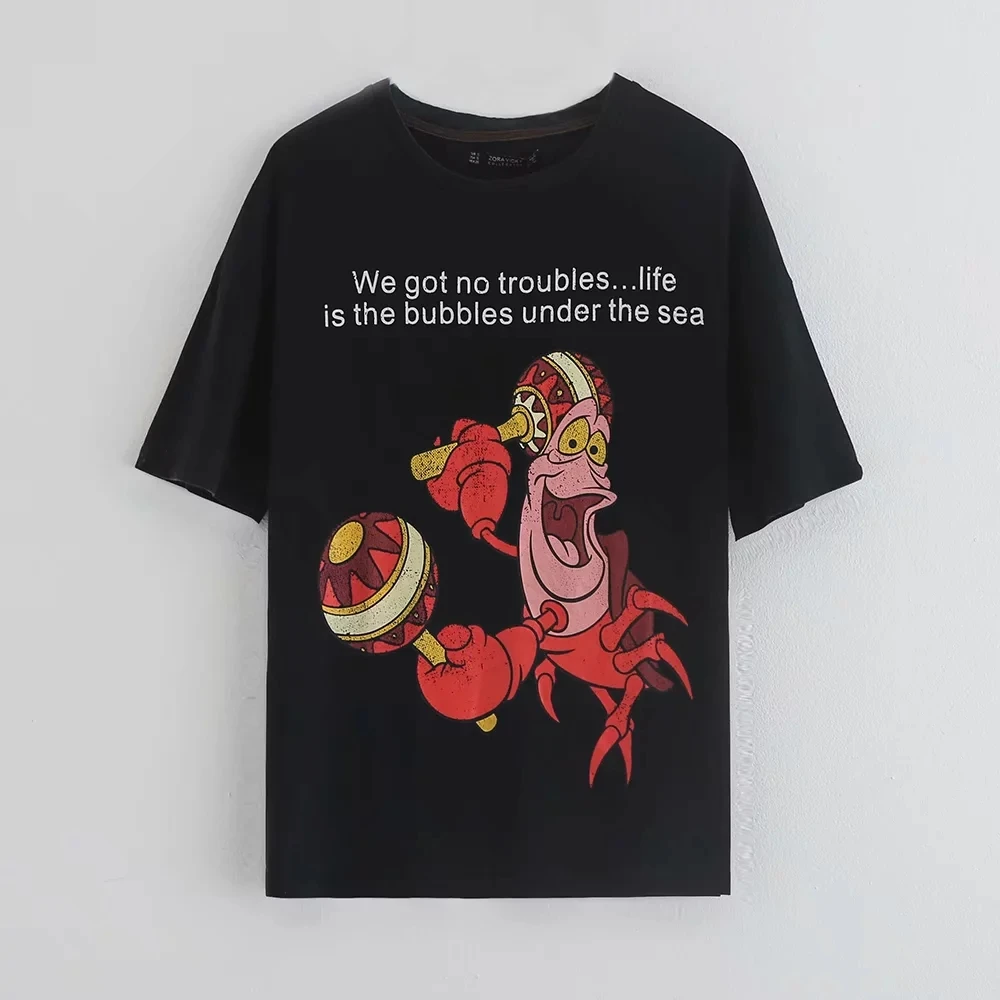 QQ0010 Tee Пуловер Одежда в уличном стиле с принтом из мультфильмов осеннее пальто с капюшоном Футболка женская одежда толстовка Король Лев джемпер толстовки - Цвет: QQ0010 Tee