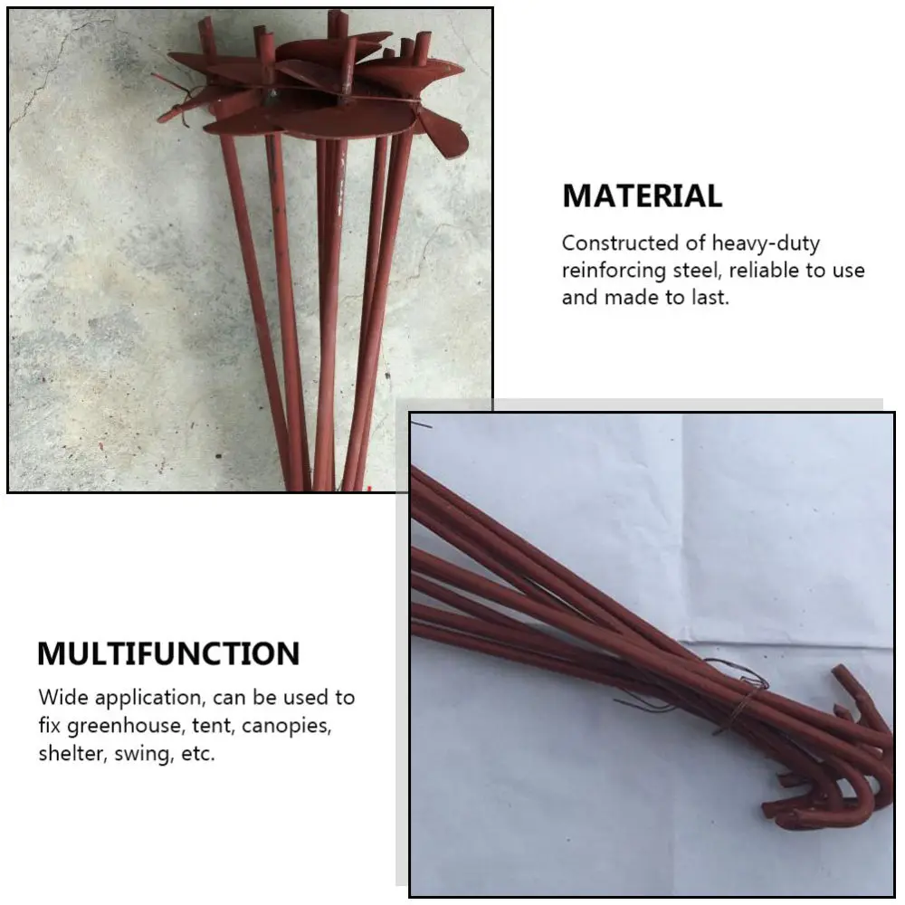 

6Pcs Greenhouse Tie Down Ground Anchor Stakes for Tents Canopies Shelters Swing
