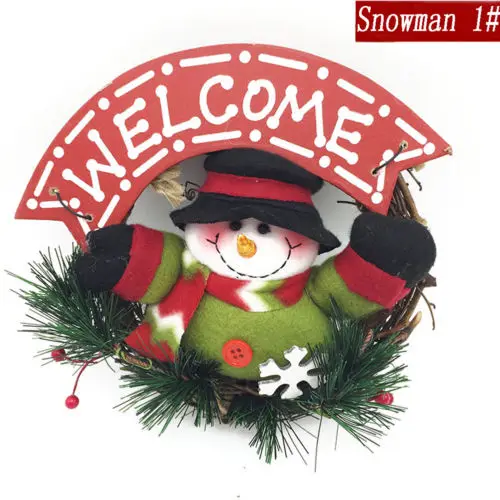 Рождественский венок декор на Рождество вечерние дома двери стены гирлянды