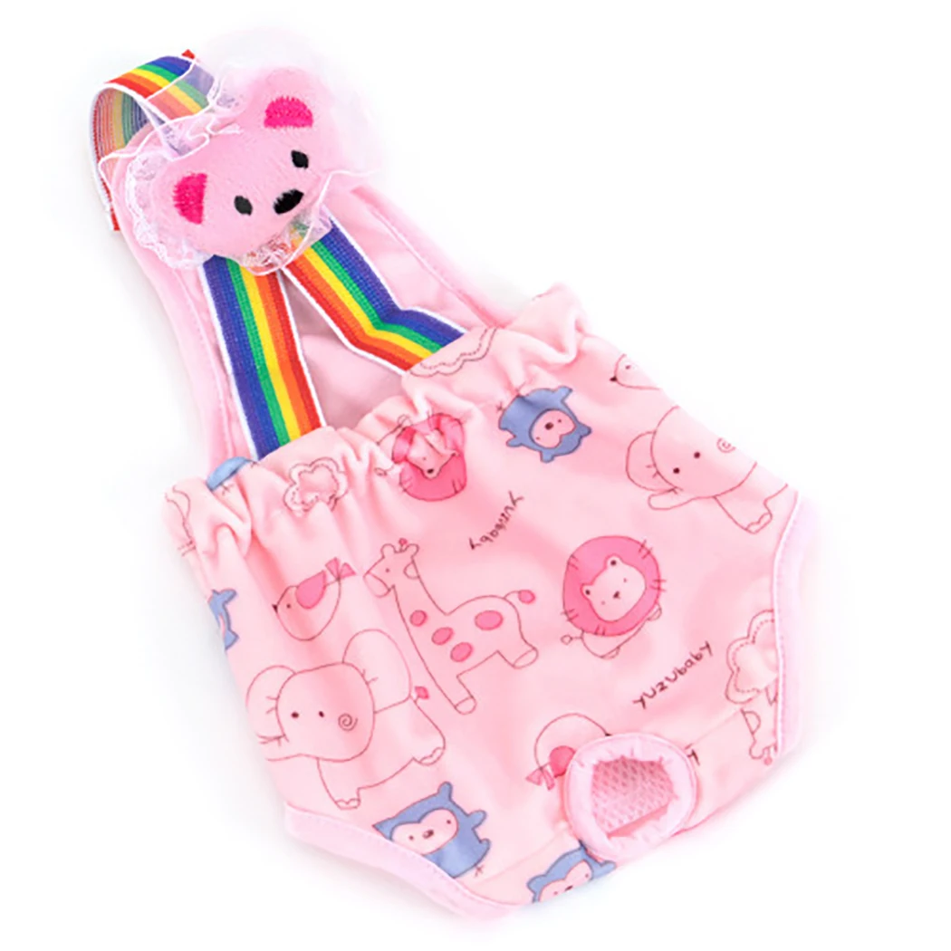 Pink Подгузник для собак Моющиеся Многоразовые прокладки Pantie собака хлопковый подгузник с подтяжками для женщин собак анти-притеснения товары для домашних животных - Цвет: Pink
