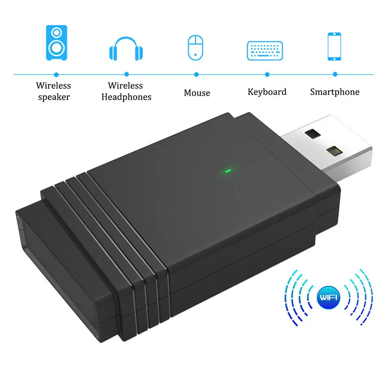 Беспроводной WiFi адаптер 1200 Мбит/с USB 3 0 ключ двухдиапазонный Bluetooth 5 встроенная