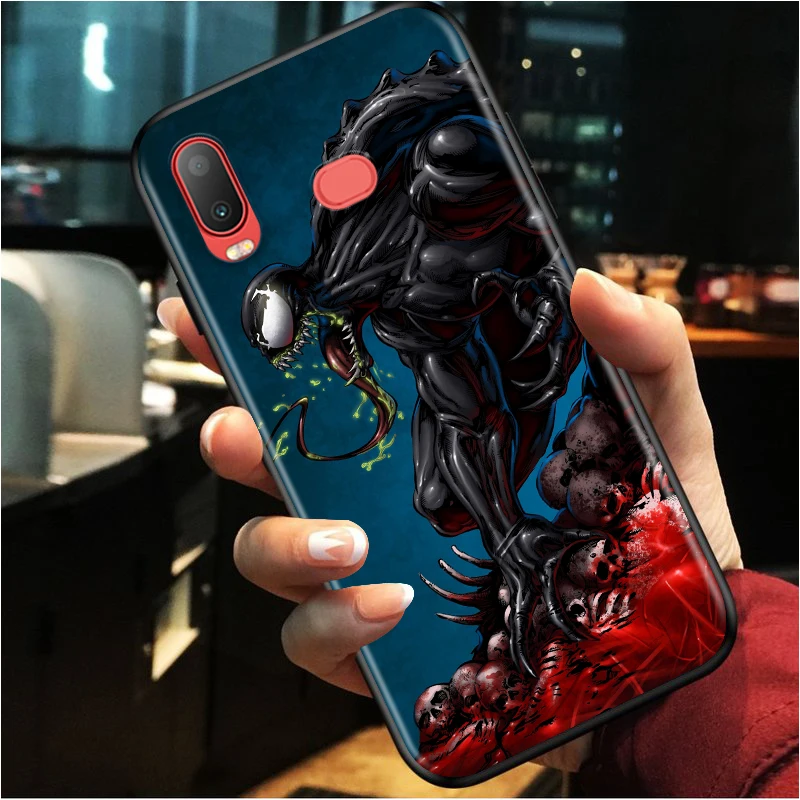 

Marvel-Villain venom for Samsung A3 A5 A6 A7 A8 A9 A6S A750 A8S 2016 2017 2018 Star Plus TPU Black Phone Case