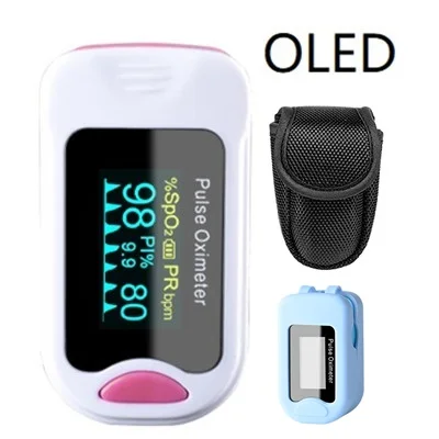 OLED pink bag cover Пальцевой Пульсоксиметр De Dedo Pulso Oximetro домашний семейный Пульс оксиметр Pulsioximetro пальцевой Пульсоксиметр CE светодиодный O светодиодный - Цвет: OLED pink bag cover