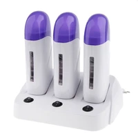 3 in 1 depilatory roll on wax heater warmer refillable wax cartridge hair removal wax melt machine skin care tool with base