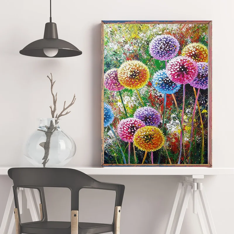 Стразы для рукоделия 5D вышивка крестом Одуванчик алмазная цветы мозаика стразы