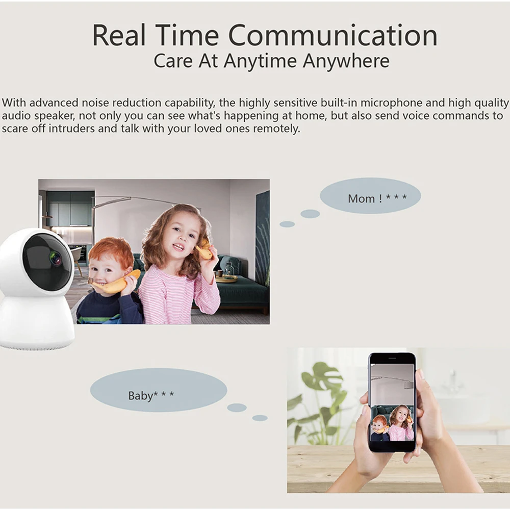 

Surveillance Camera 1080P Wireless WiFi PTZ Indoor 360 Speed Dome CCTV IR Night Vision Baby Monitor Smart Home IP Camera