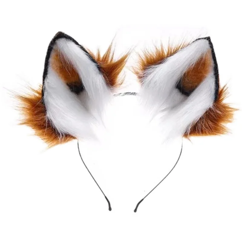 

Oversized ear plush animal fox ears beast ear tabby cat headdress photo prop kc headband cosplay