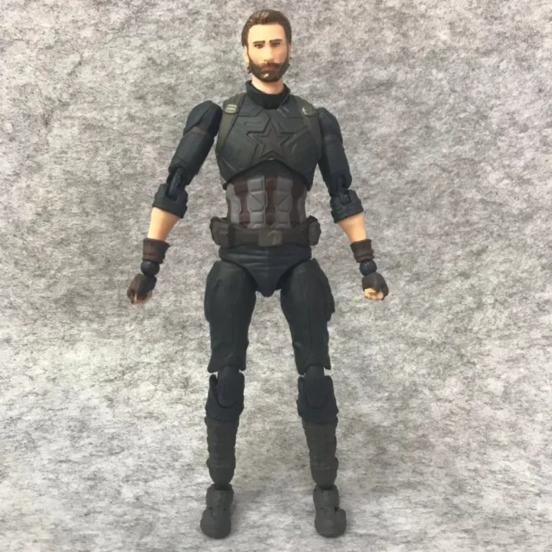

Disney Marvel Avengers Infinity War Captain America Figure Decoration 16.5cm Model Anime Character Children's Toy Christmas Gift